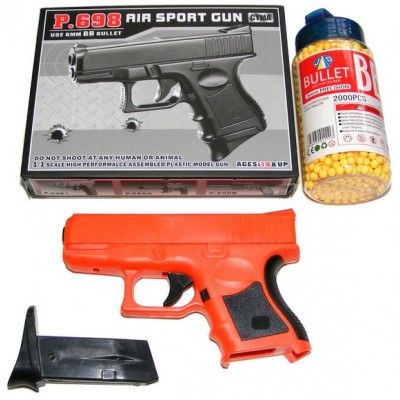 Cyma P698 Spring Powered Plastic BB Gun Pistol & 2000 Pellets Cyma P698 Spring Powered Plastic BB Gun Pistol & 2000 Pellets