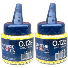 2 Tubs of 1000 Spitfire Seamless Yellow 0.12g Plastic 6mm BB Gun Pellets - 2000 Pellets 2 Tubs of 1000 Spitfire Seamless Yellow 0.12g Plastic 6mm BB Gun Pellets - 2000 Pellets