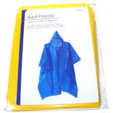 Adult Plastic Poncho with Hood - Choice of 4 Colours Adult Plastic Poncho with Hood - Choice of 4 Colours